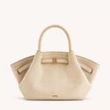 Women's Structured Winged Leather Tote Bag