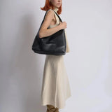 Slouchy V-Cut Hobo Shoulder Bag
