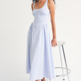 Polka Dot Sleeveless Midi Dress