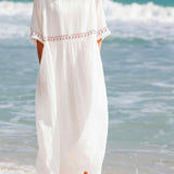 Lace Trim Maxi Dress