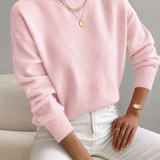 Women's Knit Turtleneck Sweater with Long Sleeves