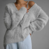 Women's Lightweight White Autumn Cardigan