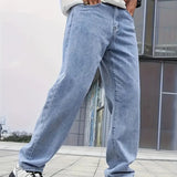 Men's Relaxed Loose Fit Denim Jeans