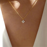Minimalist Sterling Silver Crystal Pendant Necklace, Adjustable