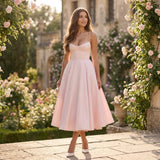 Women's Sweetheart Neck Midi Dress