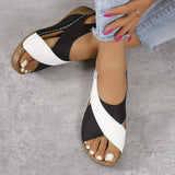Colour Block Wedge Sandals