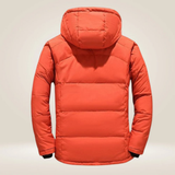 Men's Windproof Down Winter Jacket, Detachable Hood