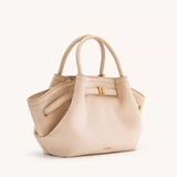 Women's Structured Winged Leather Tote Bag
