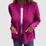 Women's Elegant Grey Autumn Cardigan