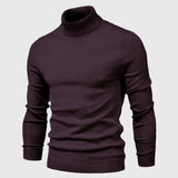 Men's Knitted Turtleneck Slim-Fit Long Sleeve Sweater