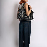 Fringe Detail Satchel Shoulder Bag