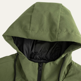 Men's Long Hooded Waterproof Windproof Rain Jacket