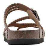 Women's Braided Strap Sandals with Cushioned Insole