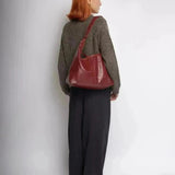 Glossy Slouchy Hobo Shoulder Bag