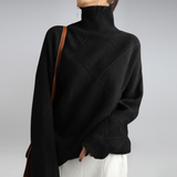 Women's Long-Sleeve Cashmere Turtleneck Knit Sweater