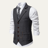 Men's Classic Tweed Waistcoat for Layering