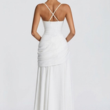 Square Neck Draped Maxi Dress