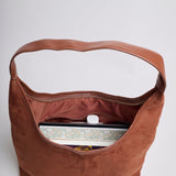 Suede Slouchy Hobo Shoulder Bag