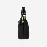 Structured Leather Tote Bag With Crossbody Strap
