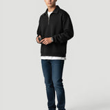 Men's Quarter-Zip Collared Pullover, Ribbed Cuffs