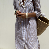 Ladies’ Striped Shirt Dress