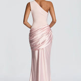 One-Shoulder Draped Maxi Dress
