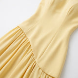 Women's Strapless Side Slit Maxi Dress