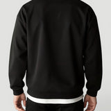 Men's Quarter-Zip Collared Pullover, Ribbed Cuffs
