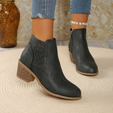 Women's Supportive Orthopaedic Boots, Laser-Cut Finish