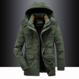 Men's Insulated Winter Parka with Adjustable Hood