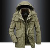 Men's Insulated Winter Parka with Adjustable Hood