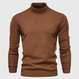 Men's Knitted Turtleneck Slim-Fit Long Sleeve Sweater