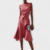 Women's Elegant Sleeveless Fitted Midi Dress