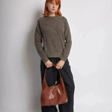Glossy Slouchy Hobo Shoulder Bag
