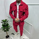 Men's Relaxed Cotton Jacket and Trouser Set