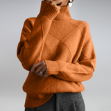 Women's Long-Sleeve Cashmere Turtleneck Knit Sweater