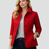 Women's Diamond Quilted Regular Fit Button Jacket