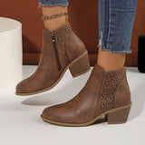 Women's Supportive Orthopaedic Boots, Laser-Cut Finish