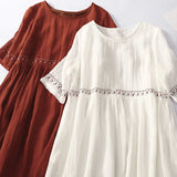 Lace Trim Maxi Dress