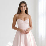 Women's Sweetheart Neck Midi Dress