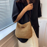 Woven Straw Shoulder Bag