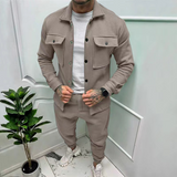 Men's Relaxed Cotton Jacket and Trouser Set