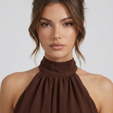 Tiered Halter Mini Dress