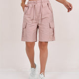 High Waist Cargo Shorts