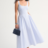 Polka Dot Sleeveless Midi Dress