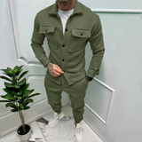 Men's Relaxed Cotton Jacket and Trouser Set