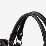 Structured Leather Tote Bag With Crossbody Strap