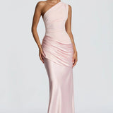 One-Shoulder Draped Maxi Dress