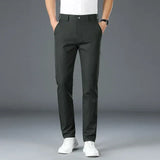 Men's Slim-Fit Stretch Trousers for Business or Casual