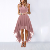 Women's Sleeveless High Low Chiffon Midi Dress